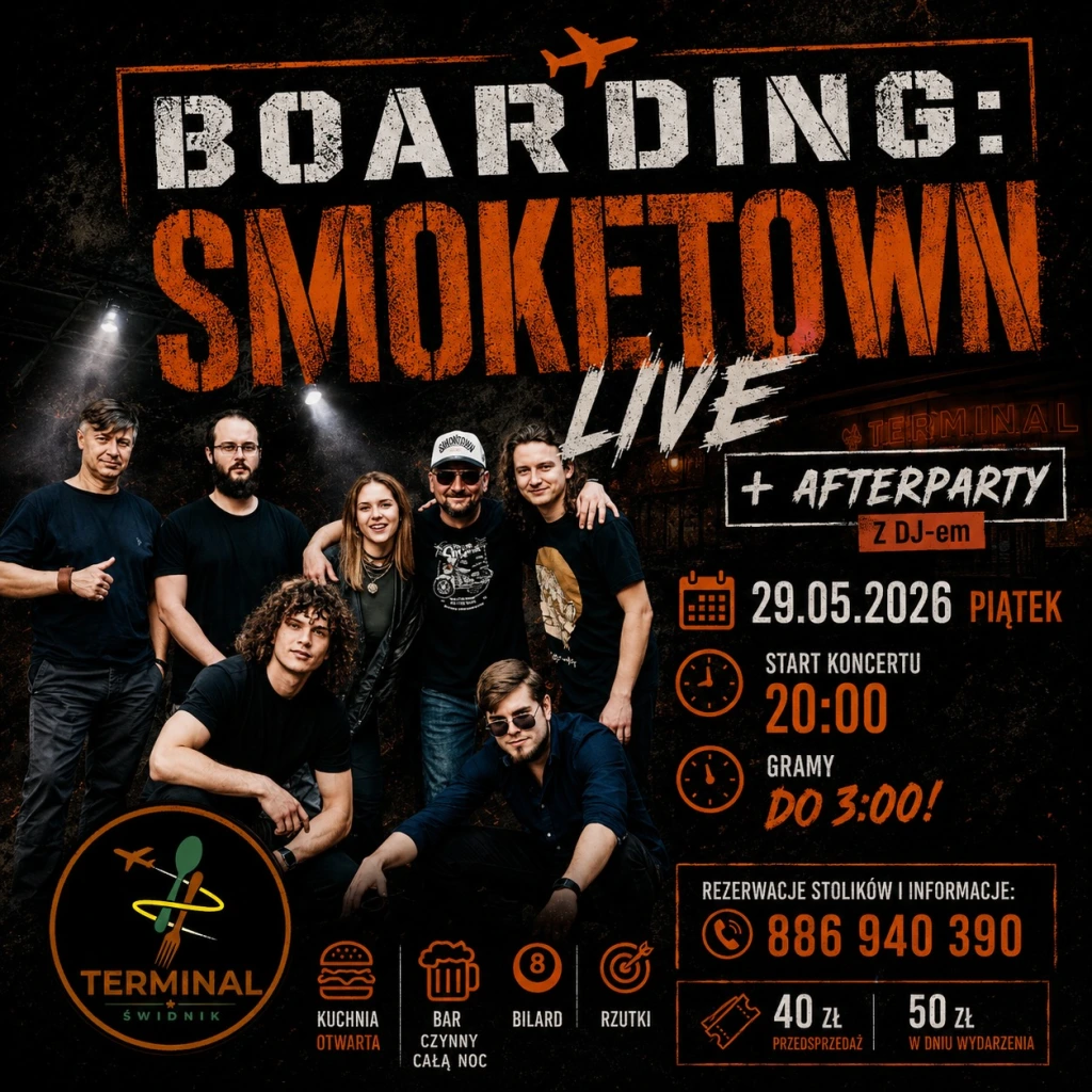 BOARDING: SMOKETOWN - TERMINAL ŚWIDNIK - 29.05.2026