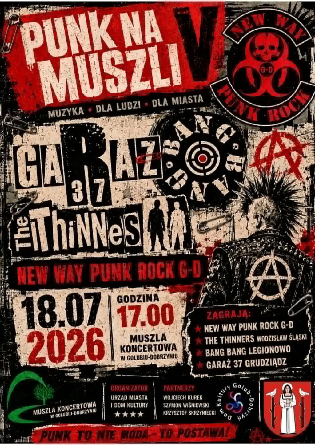 Punk Na Muszli V New Way Punk Rock, THE THINNERS, Bang Bang, Garaż 37