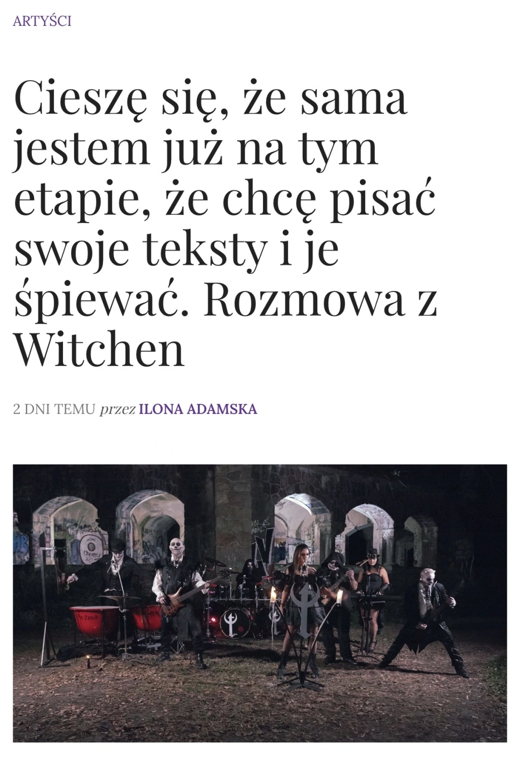 Wywiad z naszą wokalistką dla magazynu Imperium Kobiet