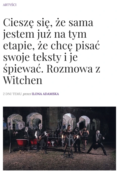 Wywiad z naszą wokalistką dla magazynu Imperium Kobiet