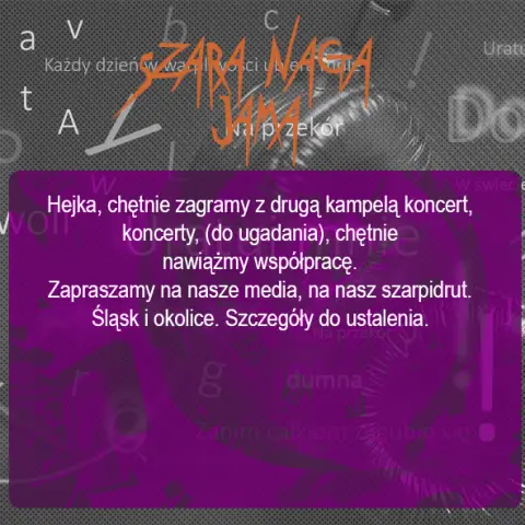 Szukamy kapeli do wspólnych koncertów
