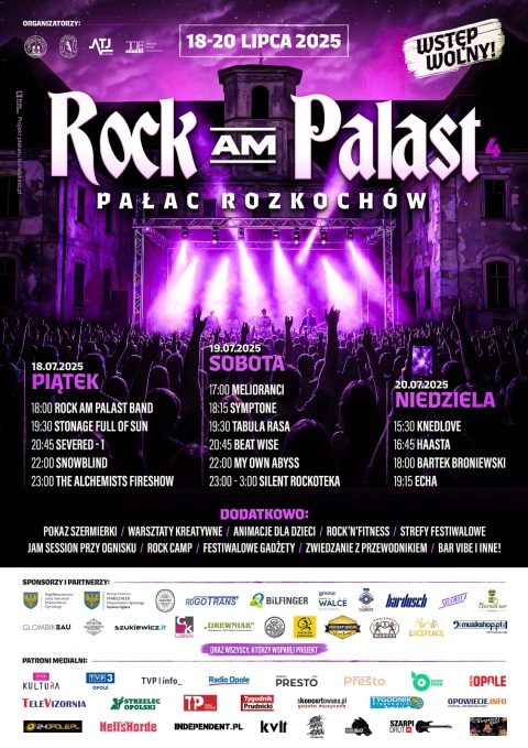 Już za tydzień Rock am Palast 2025 – największy darmowy festiwal rockowy Opolszczyzny!