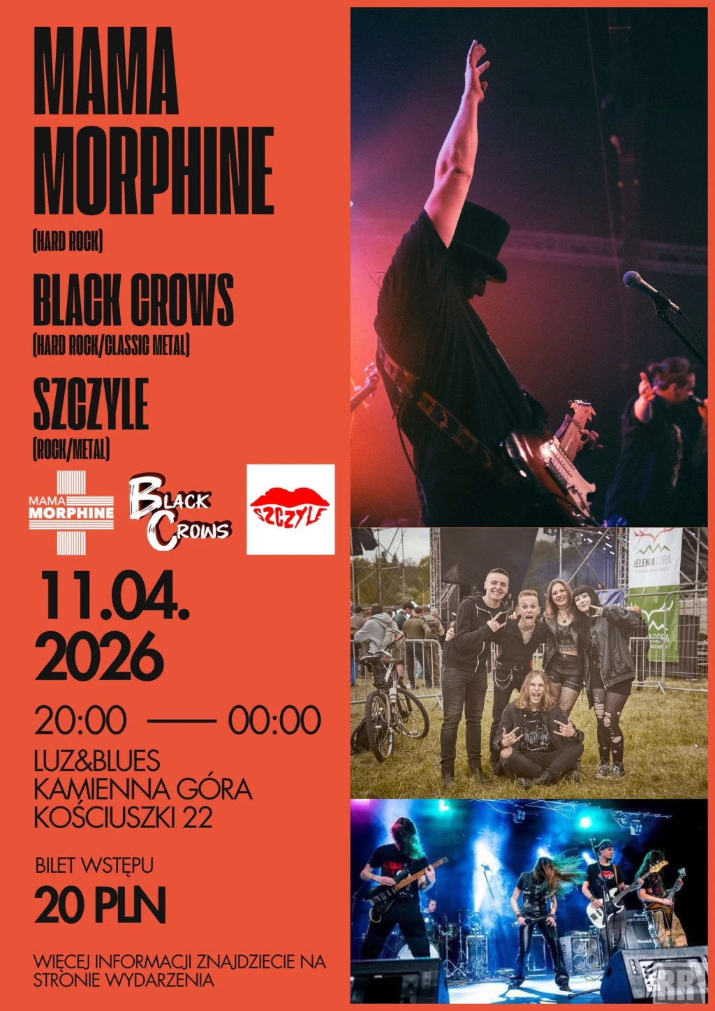 MAMAMORPHINE + BLACK CROWS + SZCZYLE