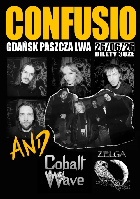 Confusio x Cobalt Wave x Zelga - GDAŃSK - Paszcza Lwa - Wieczór Progresywnego Rocka
